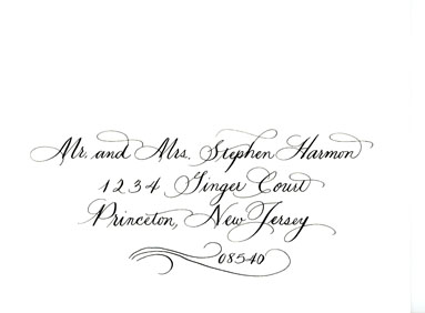 wedding envelopes hand calligraphy