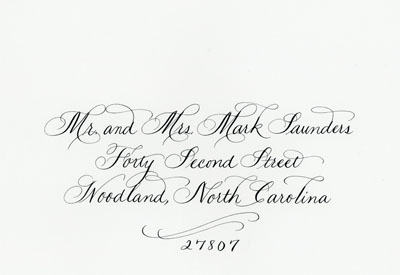 wedding envelopes hand calligraphy