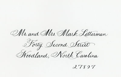 wedding envelopes hand calligraphy
